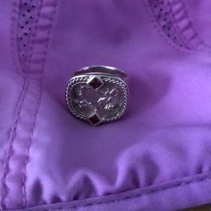 Sterling silver garnet ring